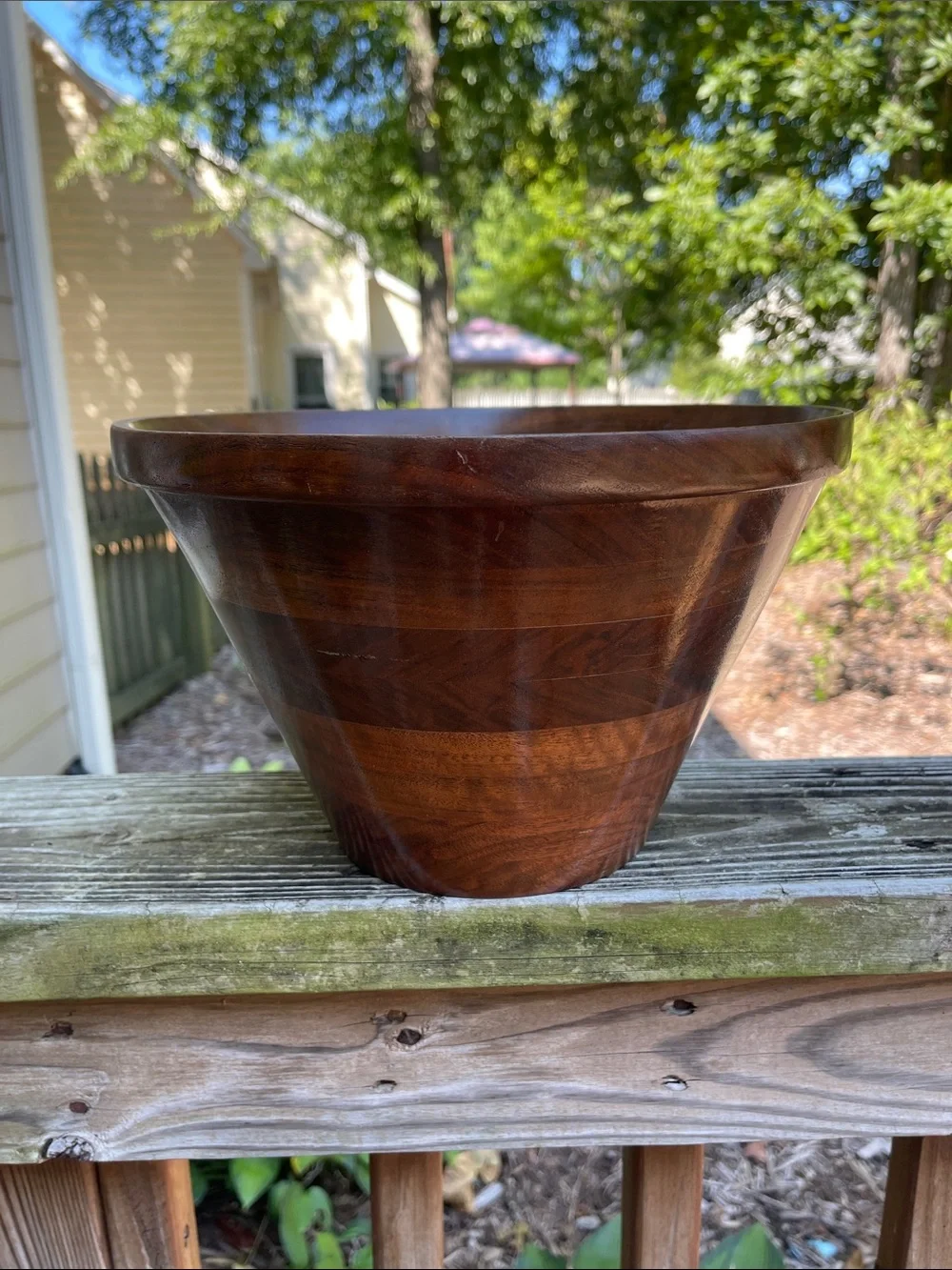 Vintage Hand Turned Wood Bowl